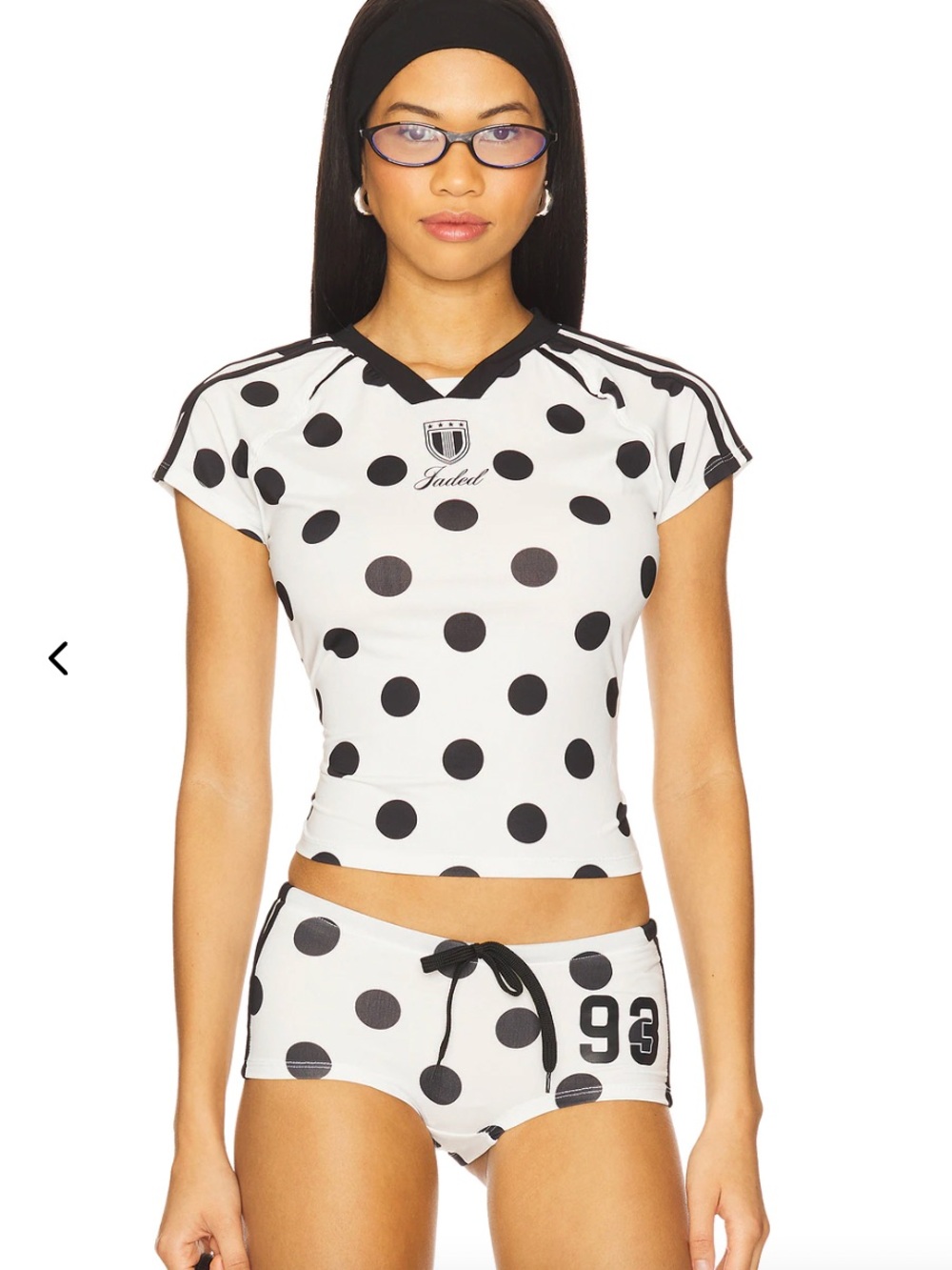 Jaded London Polka Dot Football Top